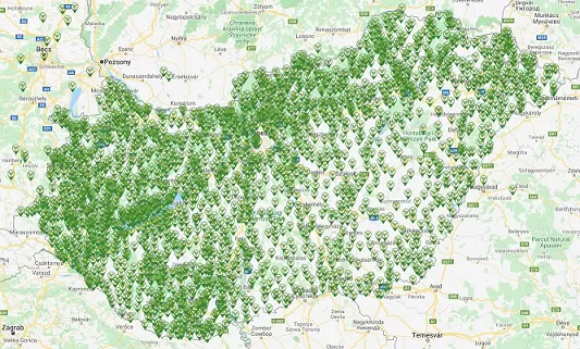 Vadalarm map